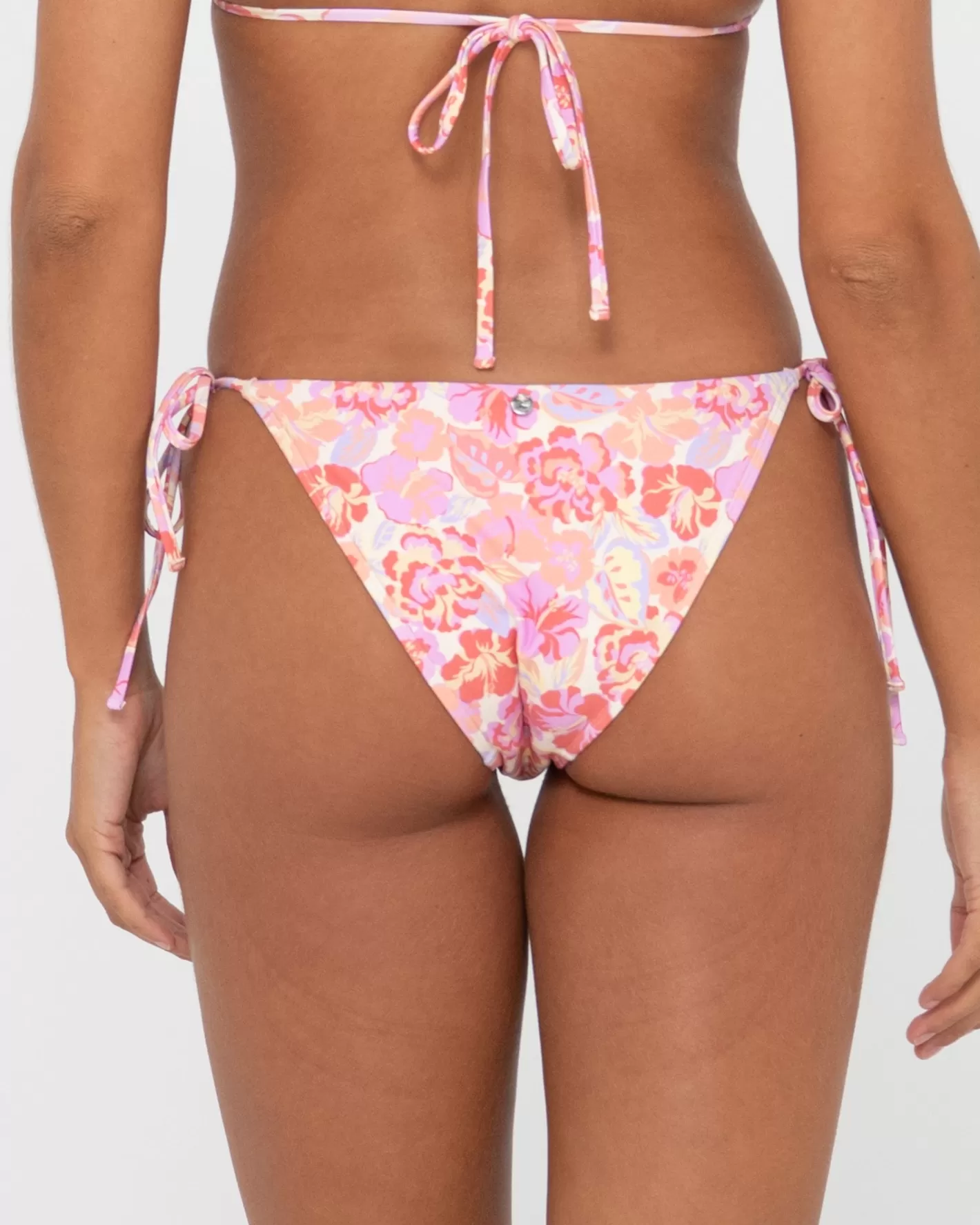 Mujer Rusty Braguitas De Bikini Midi Con Lazo Lateral Y Estampado Rio Hibiscus