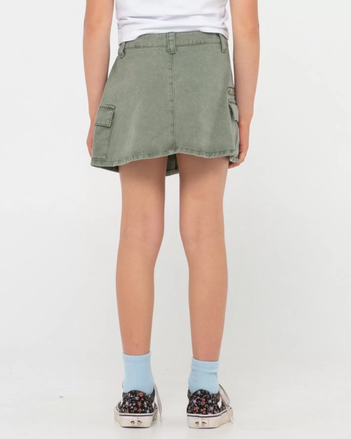 Niños Rusty Brooks Falda Cargo De Sarga De Talle Bajo Para Ninas