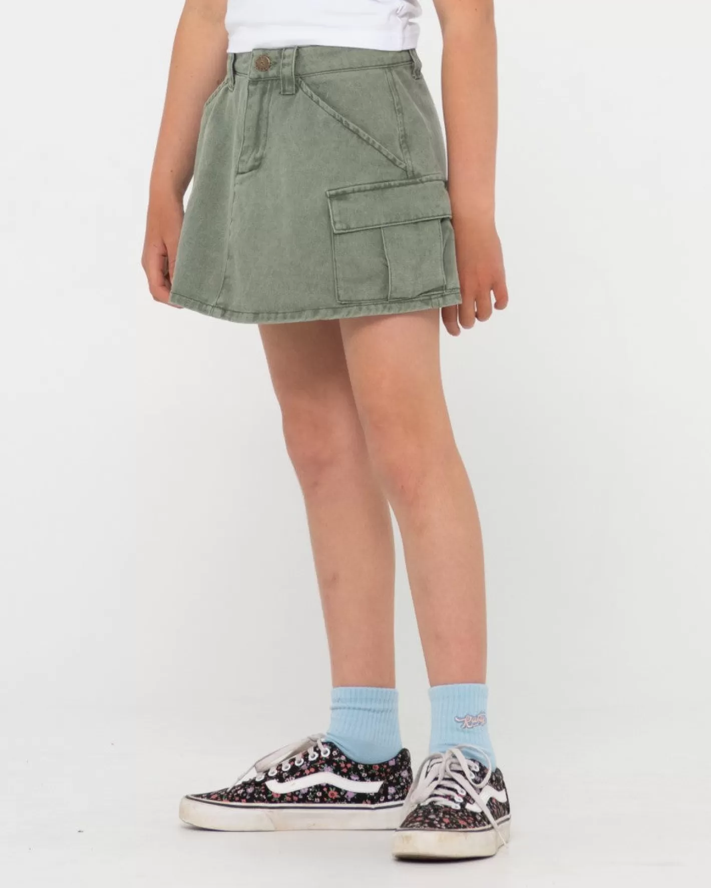 Niños Rusty Brooks Falda Cargo De Sarga De Talle Bajo Para Ninas