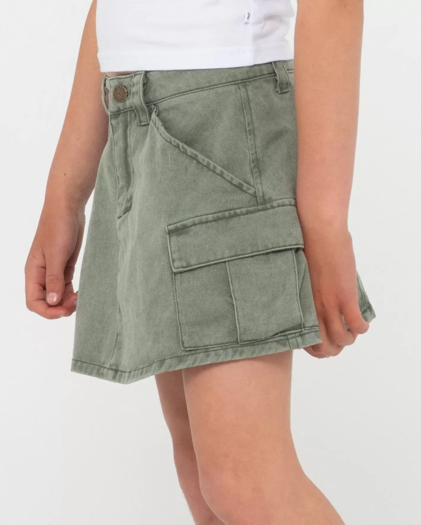 Niños Rusty Brooks Falda Cargo De Sarga De Talle Bajo Para Ninas