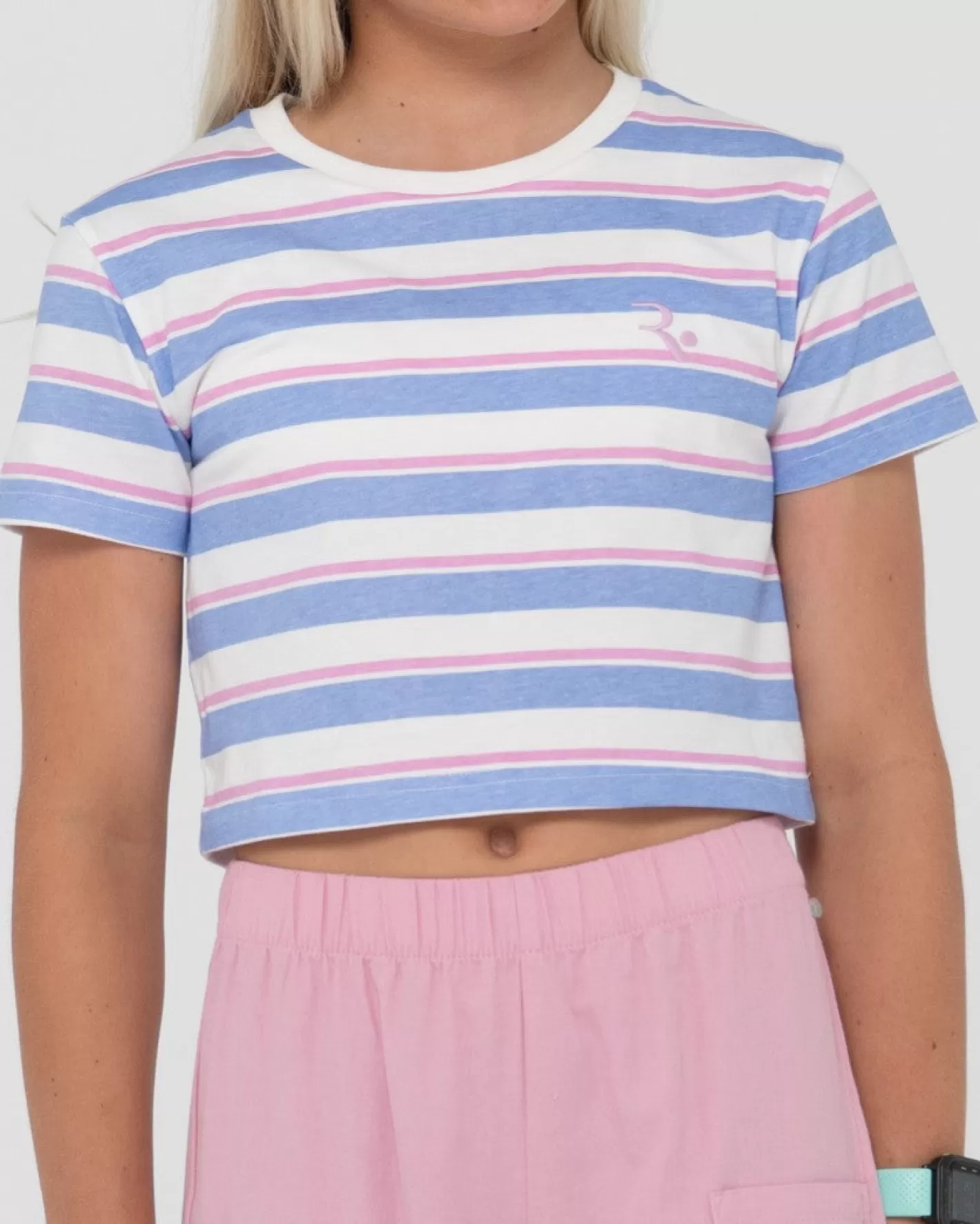 Niños Rusty Camila Camiseta Corta A Rayas Para Ninas