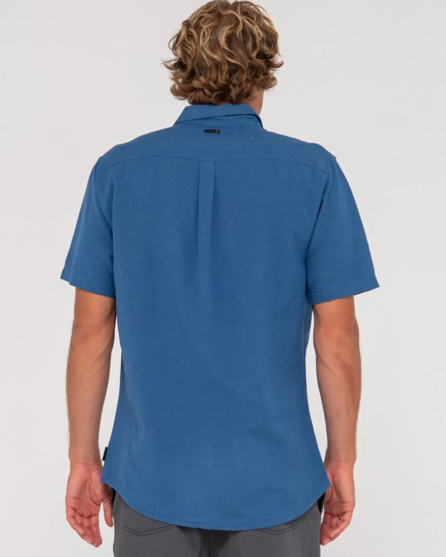 Hombre Rusty Camisa De Lino De Manga Corta Overtone