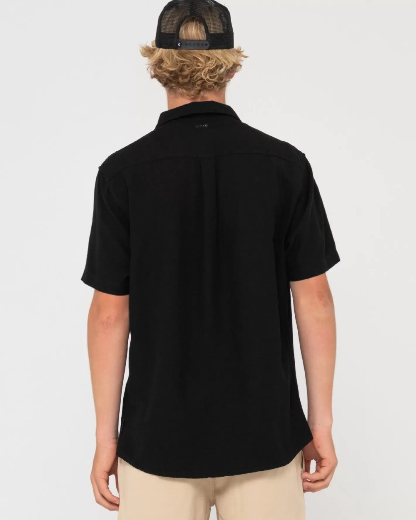 Hombre Rusty Camisa De Lino De Manga Corta Overtone
