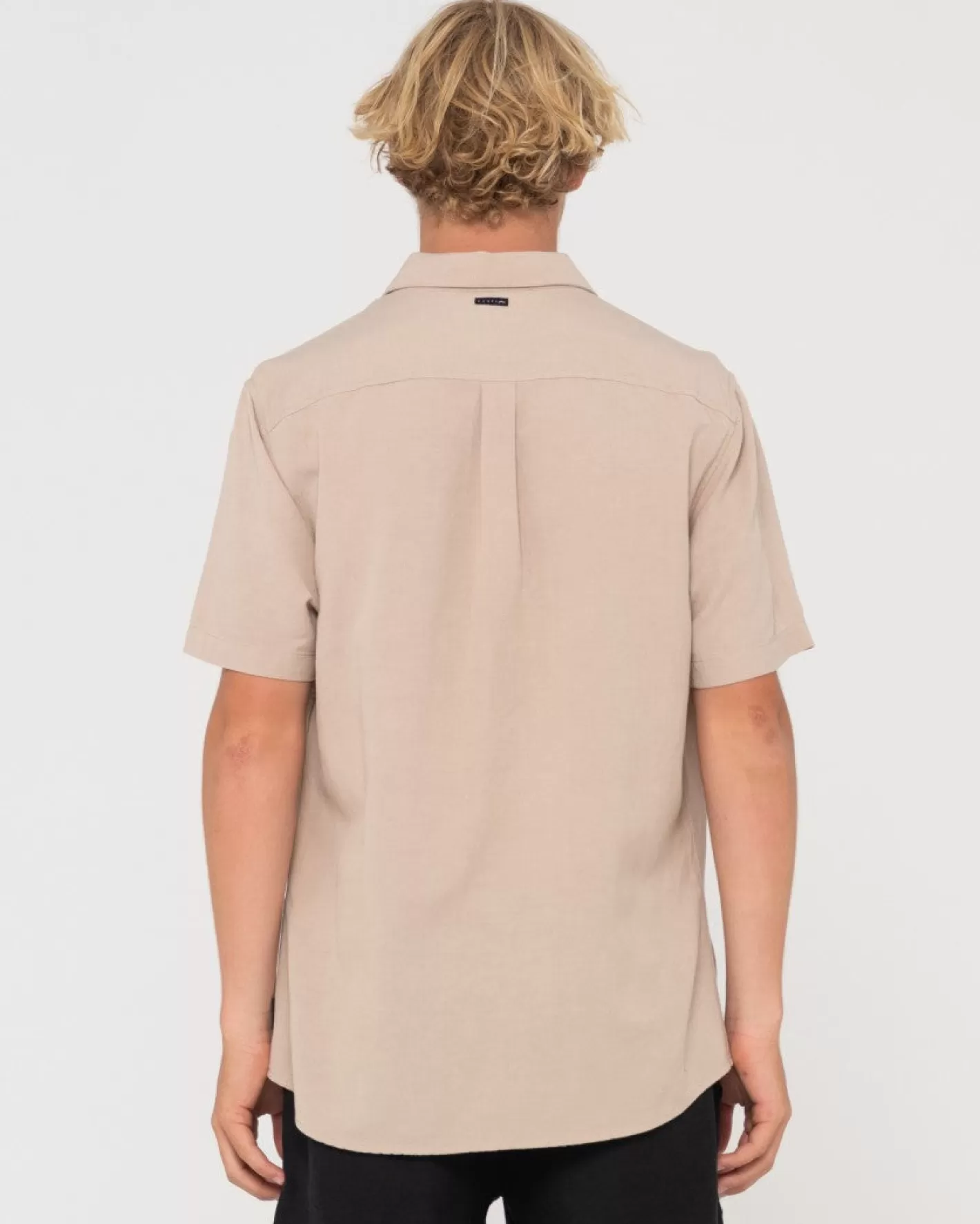 Hombre Rusty Camisa De Lino De Manga Corta Overtone