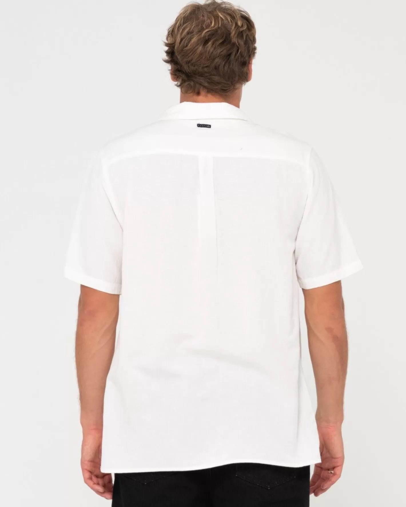 Hombre Rusty Camisa De Lino De Manga Corta Overtone
