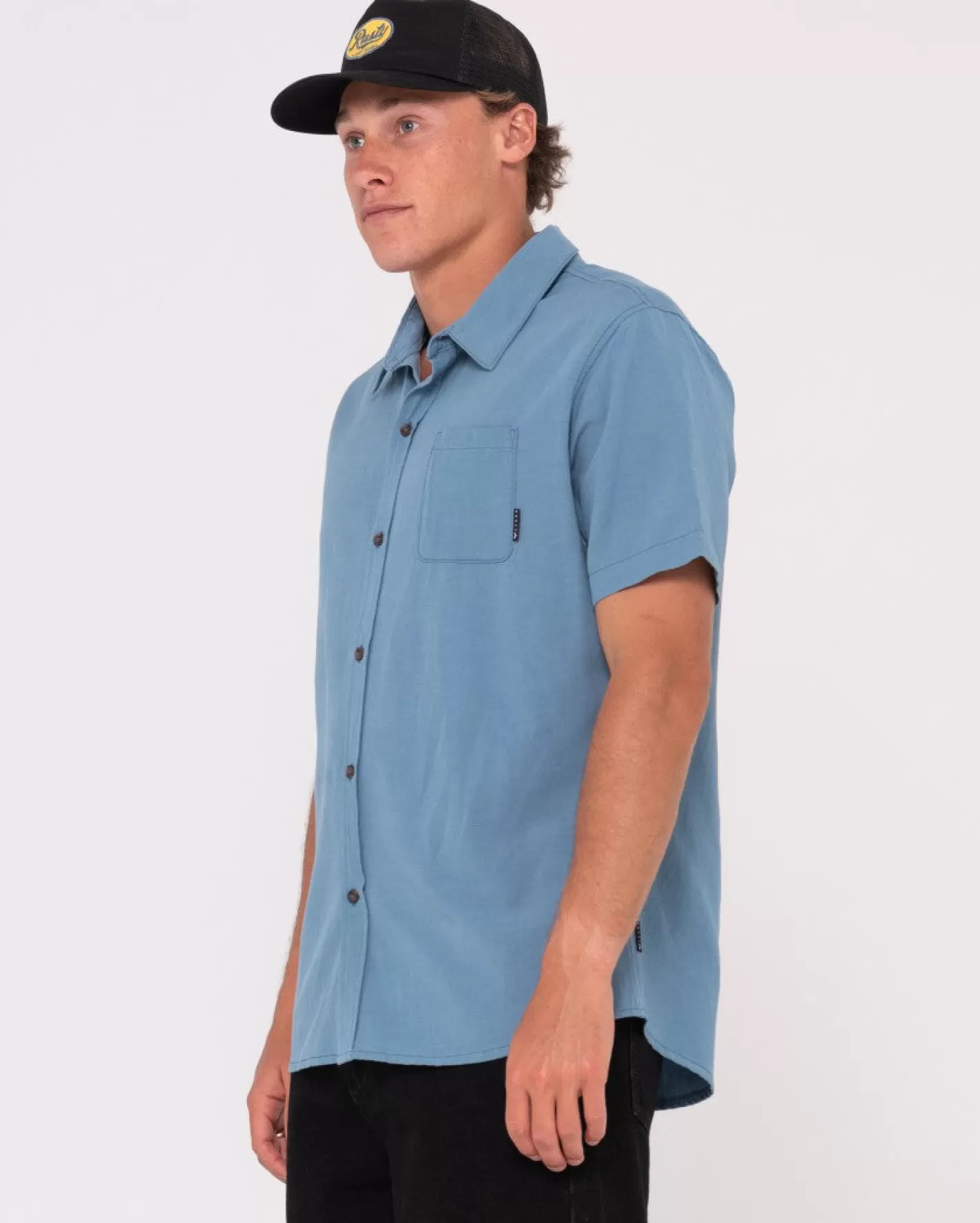 Niños Rusty Camisa De Lino De Manga Corta Overtone Para Niños