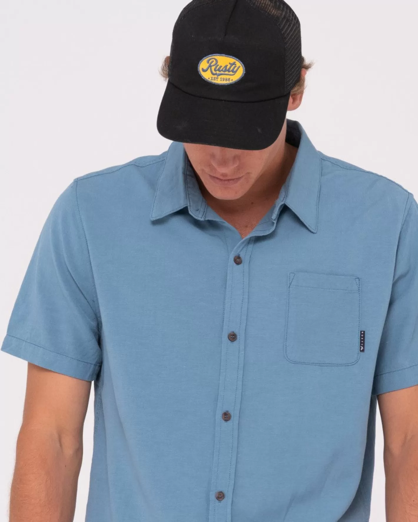 Niños Rusty Camisa De Lino De Manga Corta Overtone Para Niños