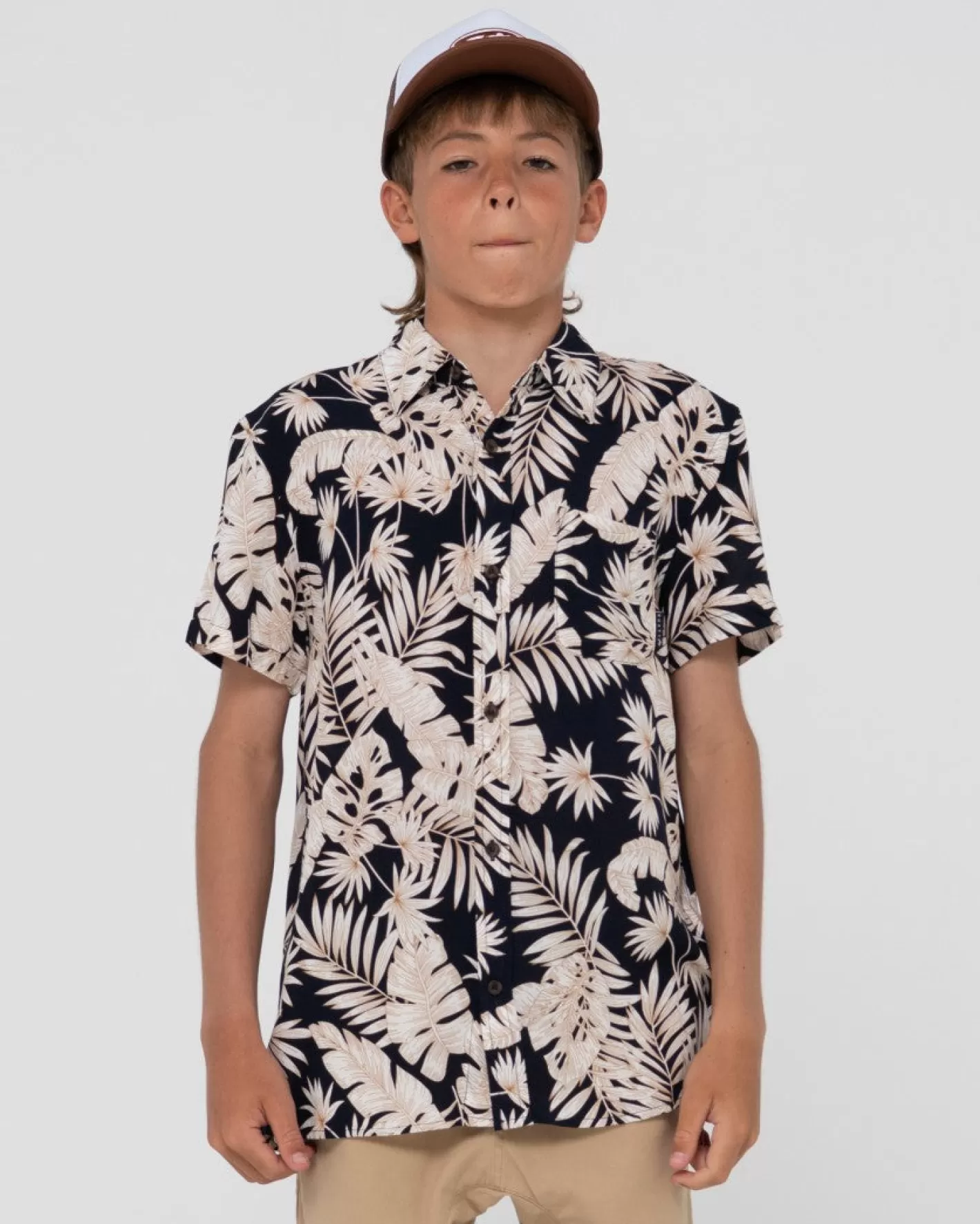 Niños Rusty Camisa De Manga Corta Con Estampado Line Up Para Nino