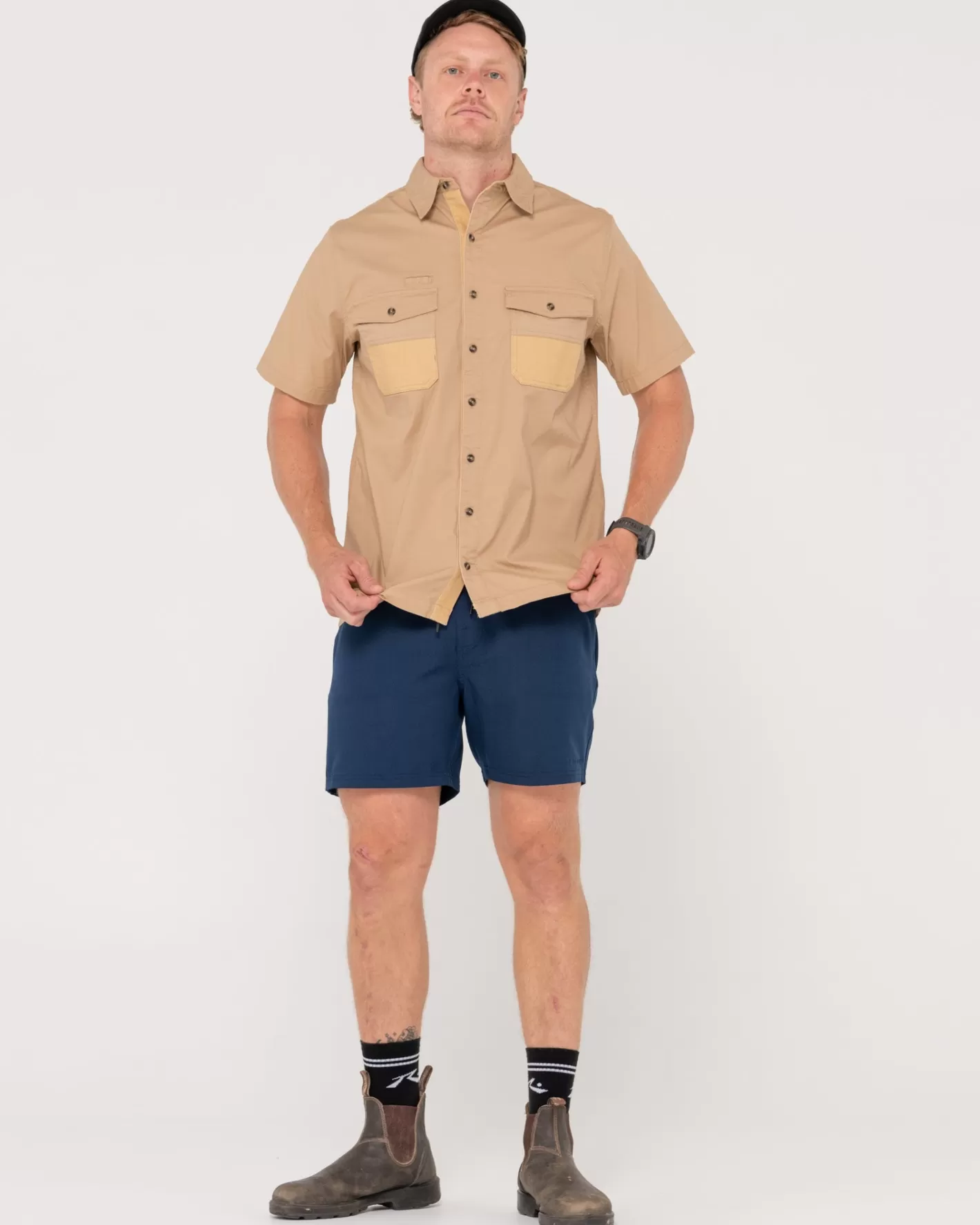 Rusty Camisa De Manga Corta Grindstone Easy Fit