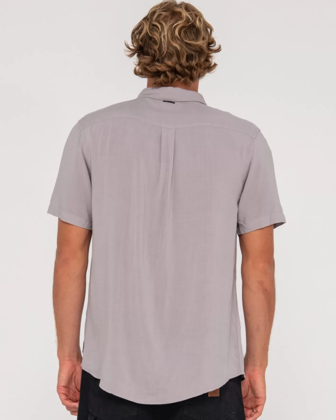 Hombre Rusty Camisa De Rayon De Manga Corta Razor Blade