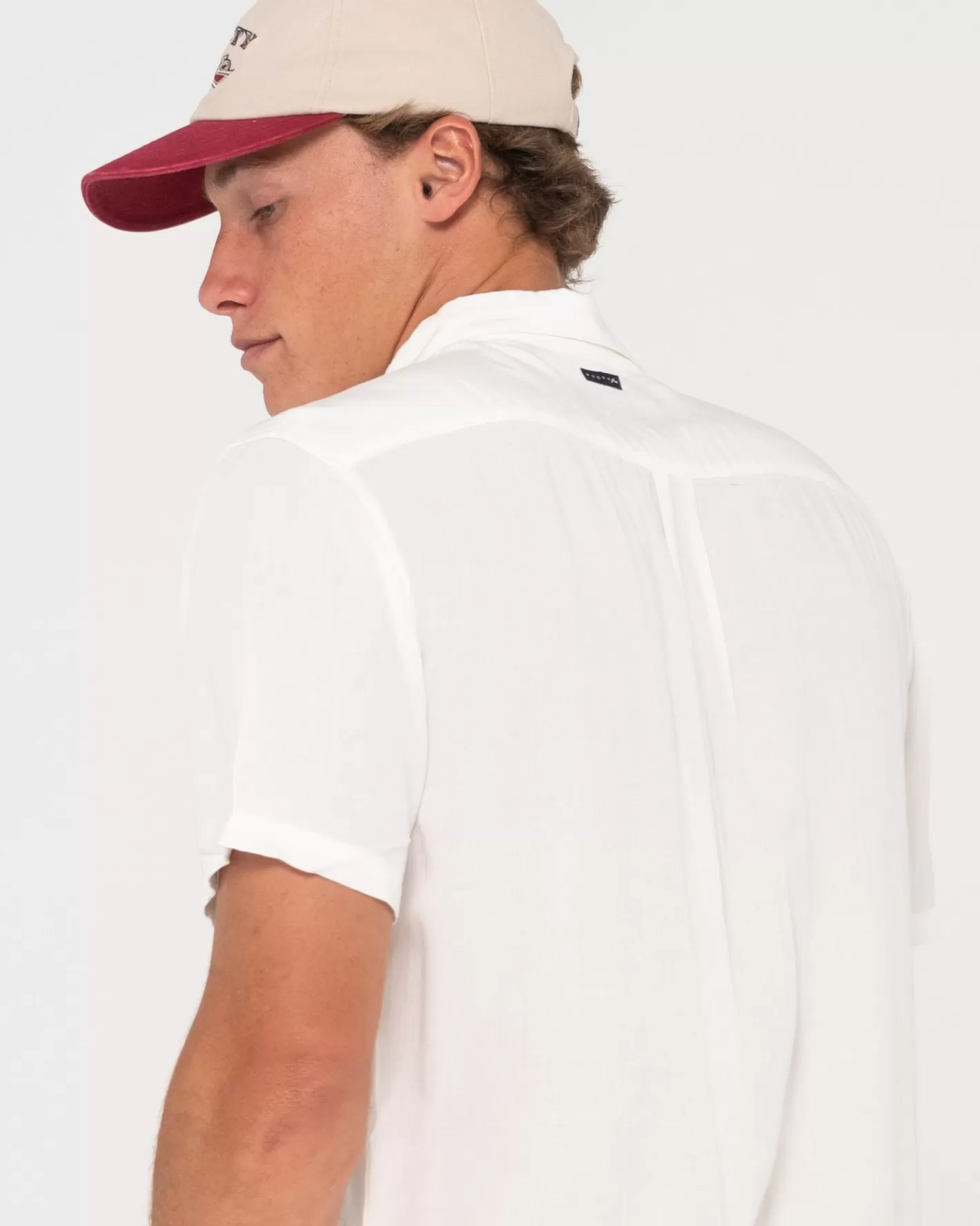 Hombre Rusty Camisa De Rayon De Manga Corta Razor Blade