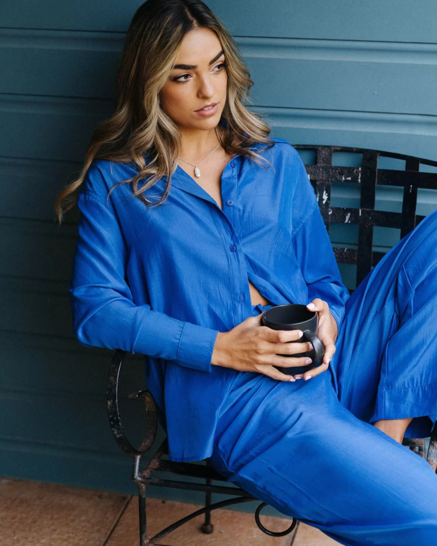 Mujer Rusty Camisa Extragrande De Manga Larga Porter