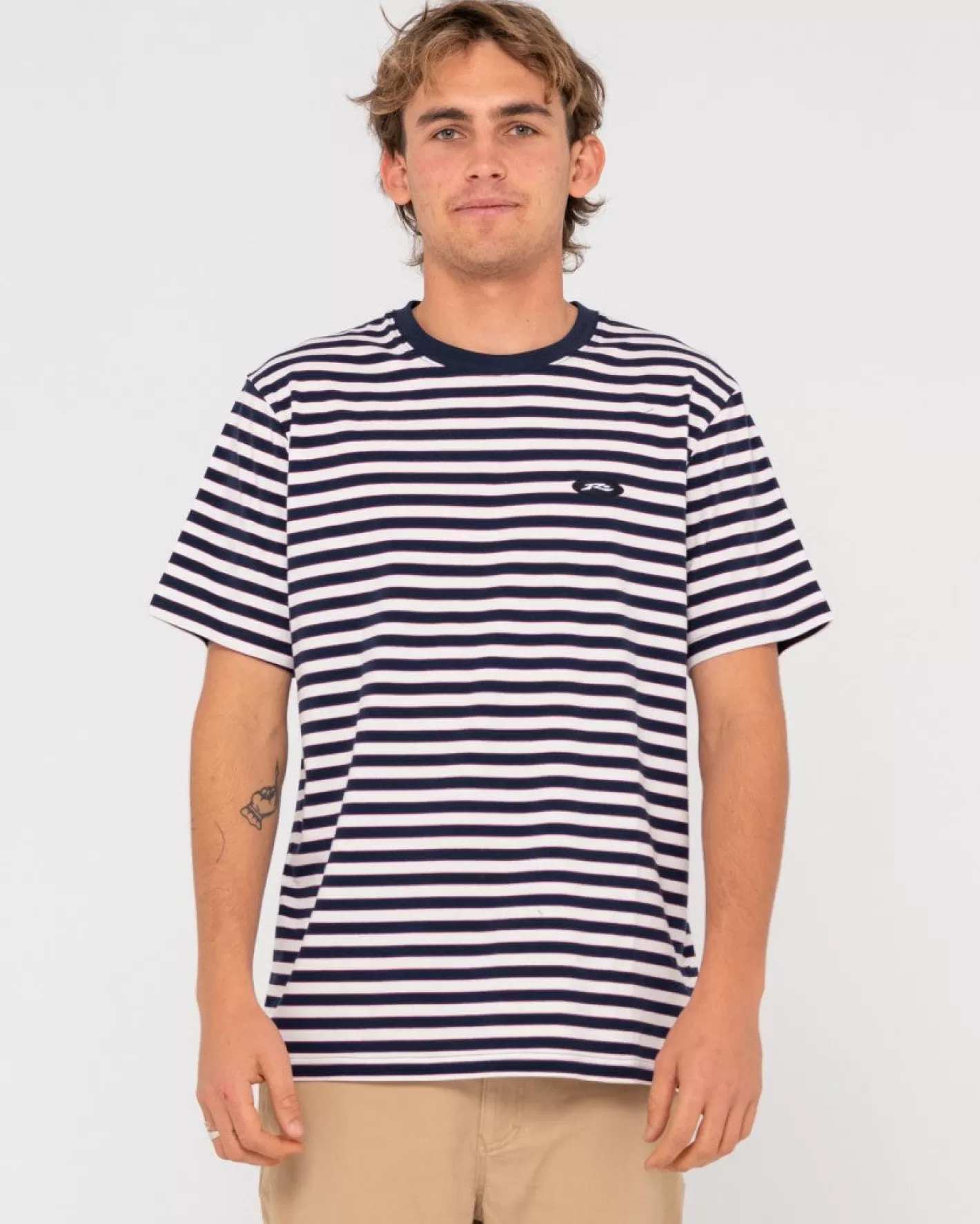 Hombre Rusty Camiseta A Rayas De Manga Corta Blazewater