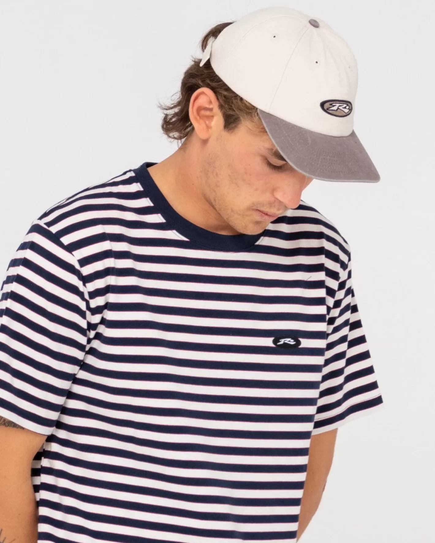 Hombre Rusty Camiseta A Rayas De Manga Corta Blazewater