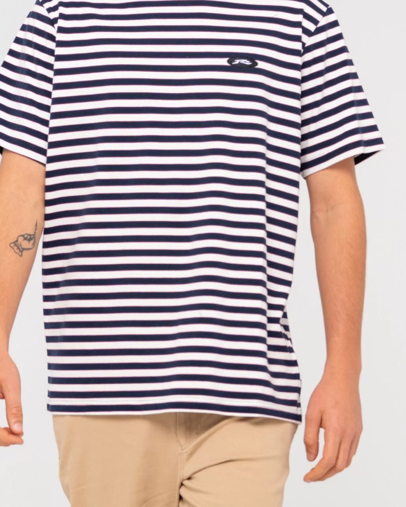Hombre Rusty Camiseta A Rayas De Manga Corta Blazewater