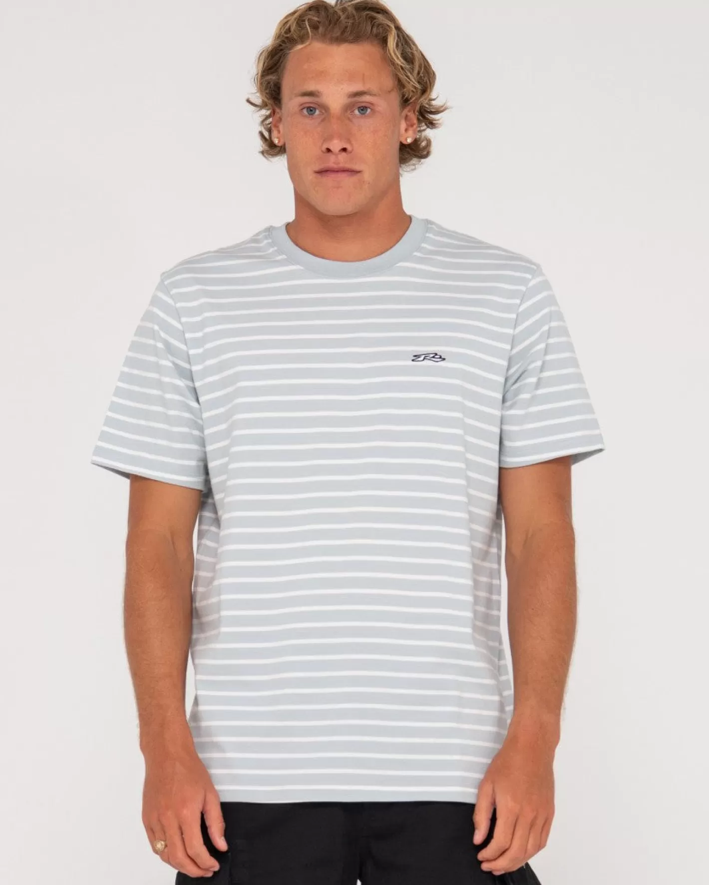 Hombre Rusty Camiseta A Rayas De Manga Corta Changing Lanes