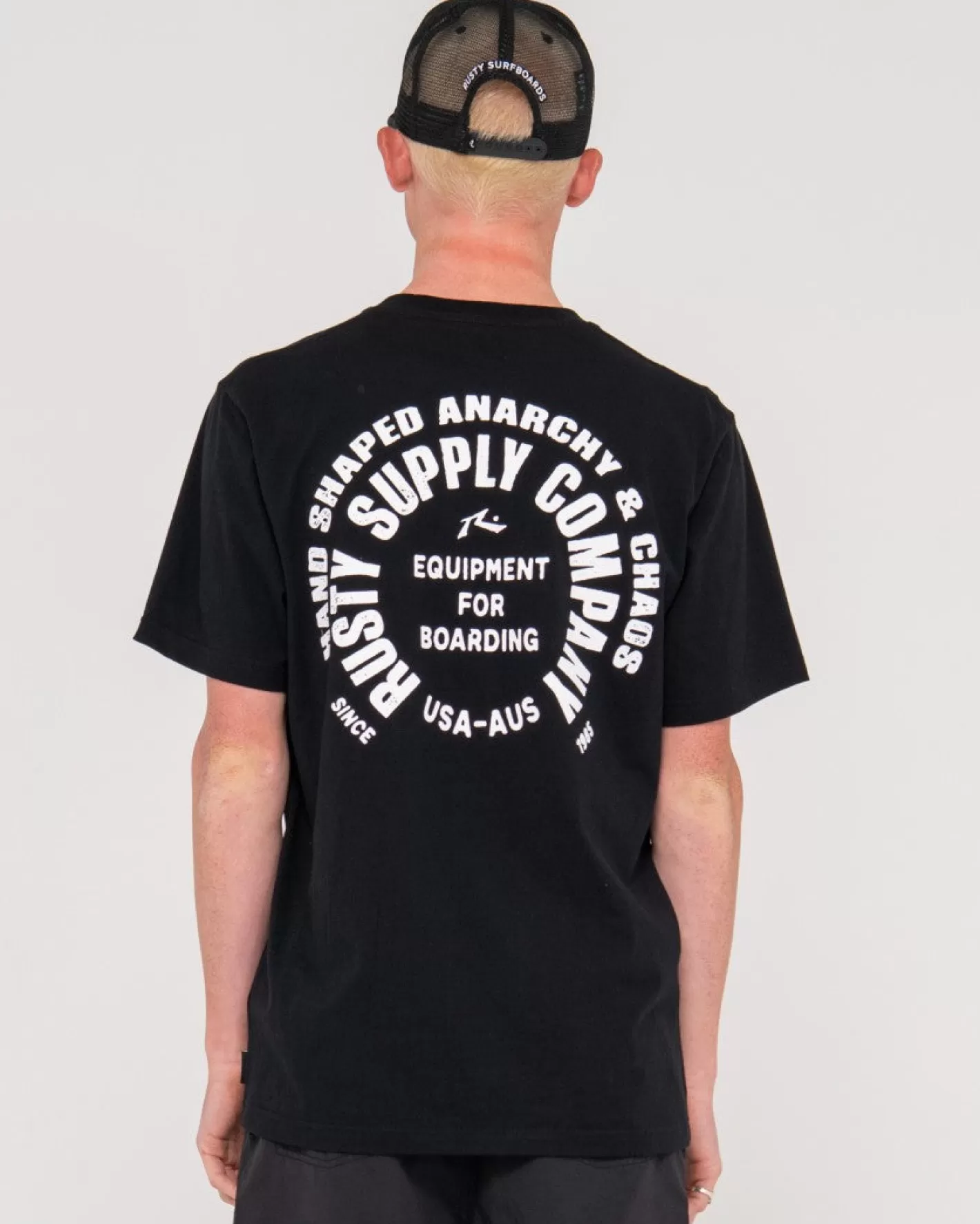 Hombre Rusty Camiseta Circular De Manga Corta Con Grafico