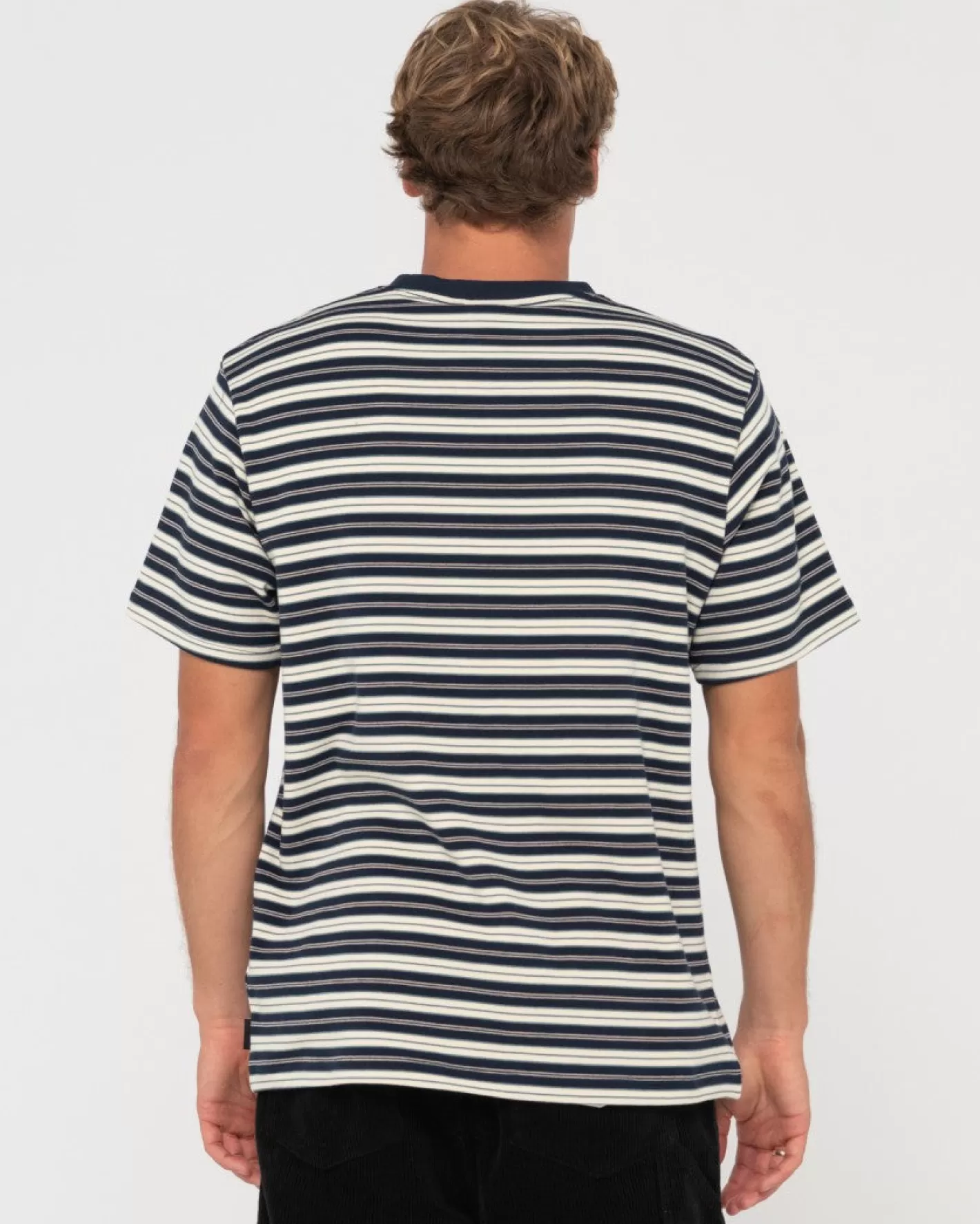 Hombre Rusty Camiseta De Manga Corta A Rayas Biscuits