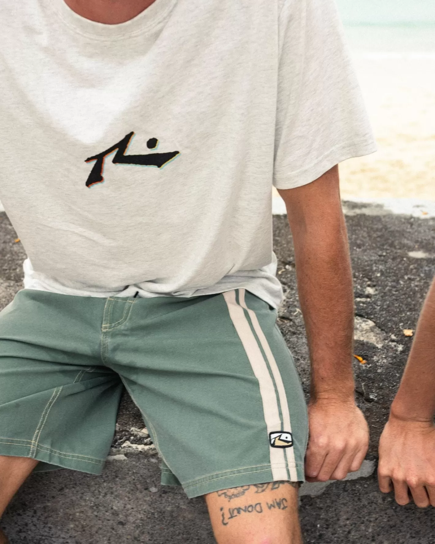 Hombre Rusty Camiseta De Manga Corta Con Doble Caida