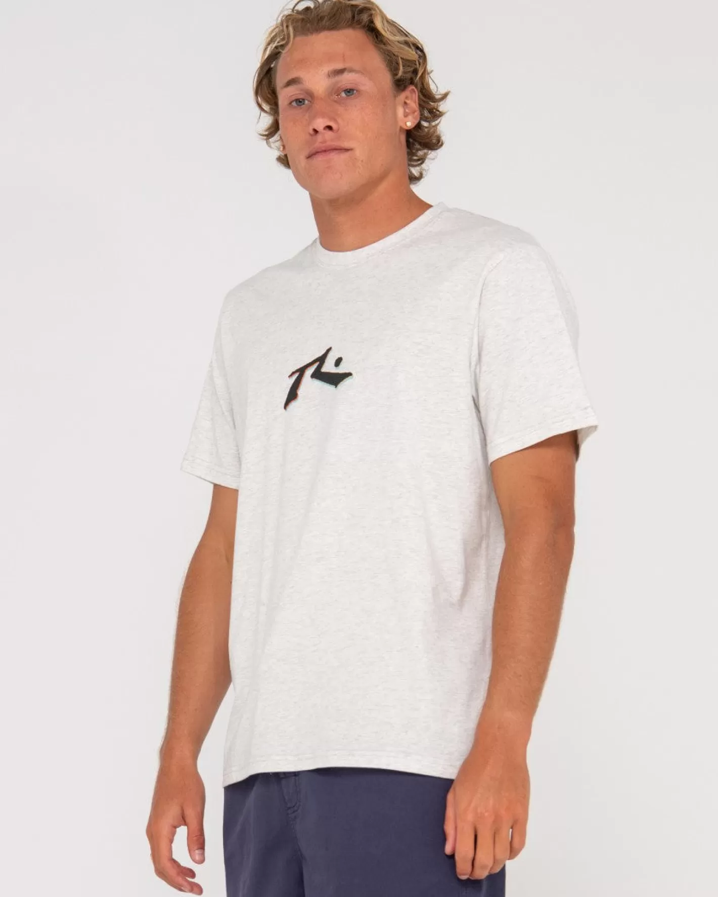 Hombre Rusty Camiseta De Manga Corta Con Doble Caida