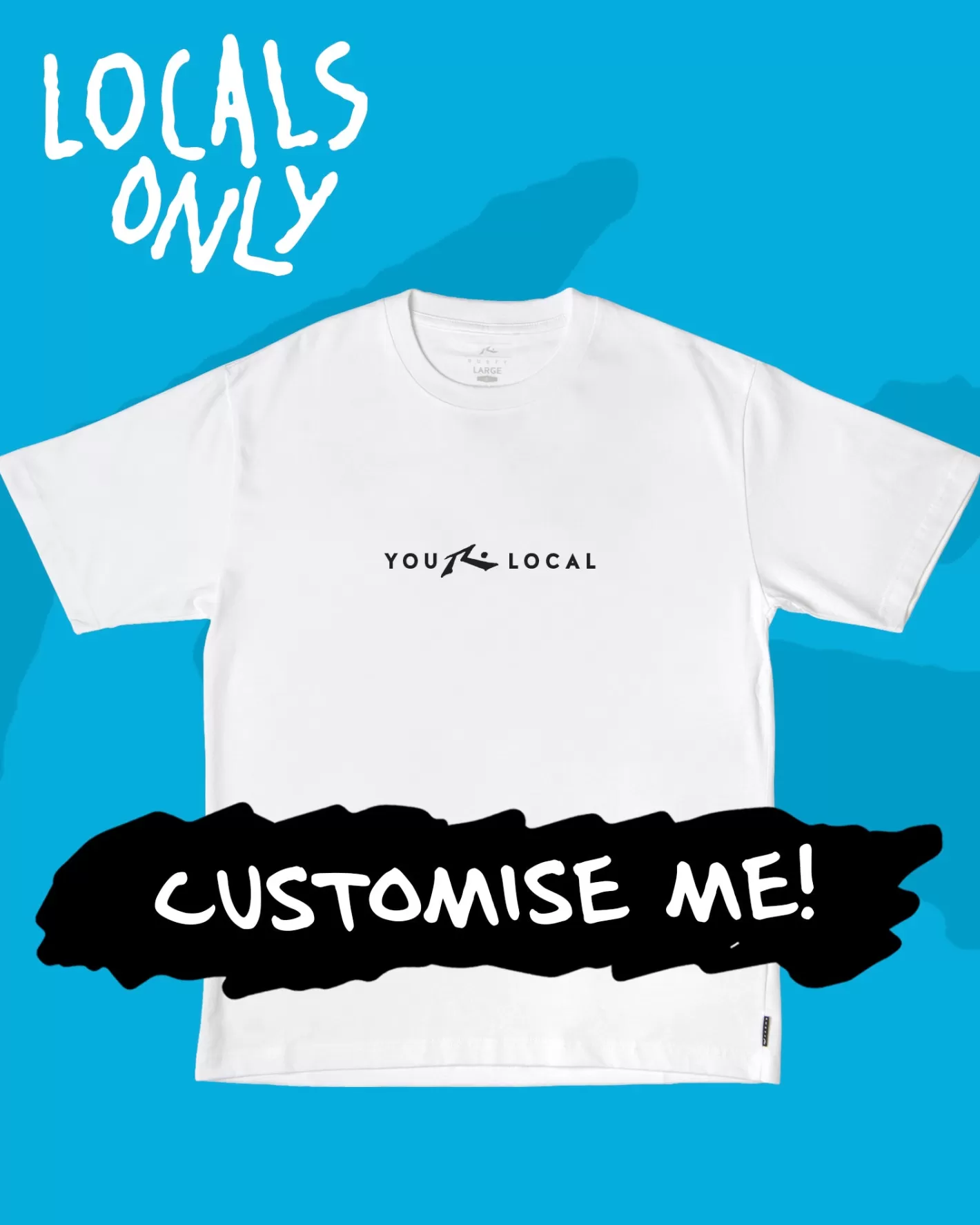 Hombre Rusty Camiseta De Manga Corta Con Estampado Personalizado De Locals Only