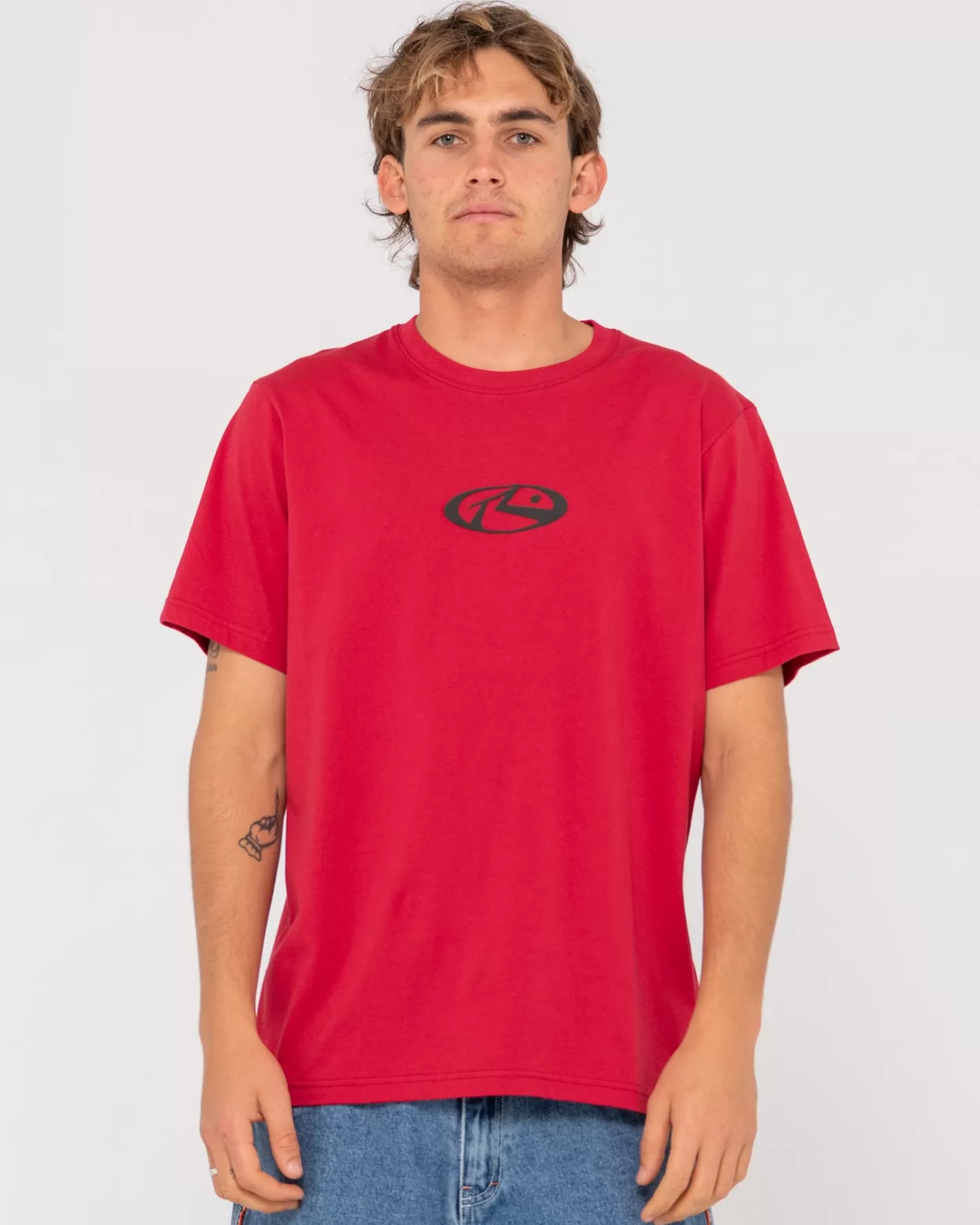 Hombre Rusty Camiseta De Manga Corta Con Grafico Shutdown