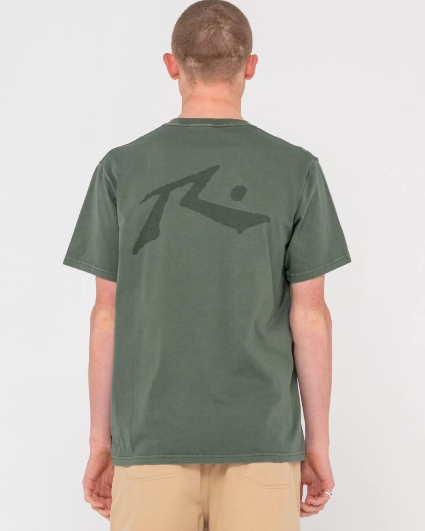 Hombre Rusty Camiseta De Manga Corta Con Lavado Comp
