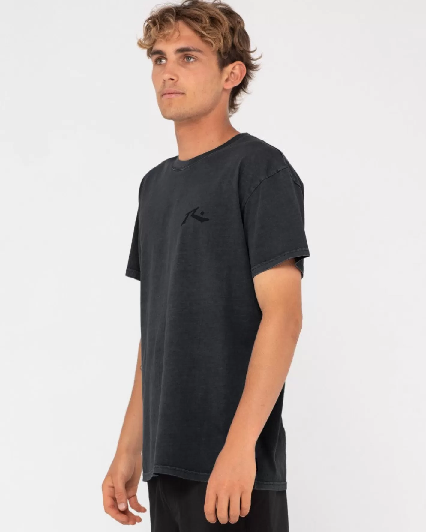 Hombre Rusty Camiseta De Manga Corta Con Lavado Comp