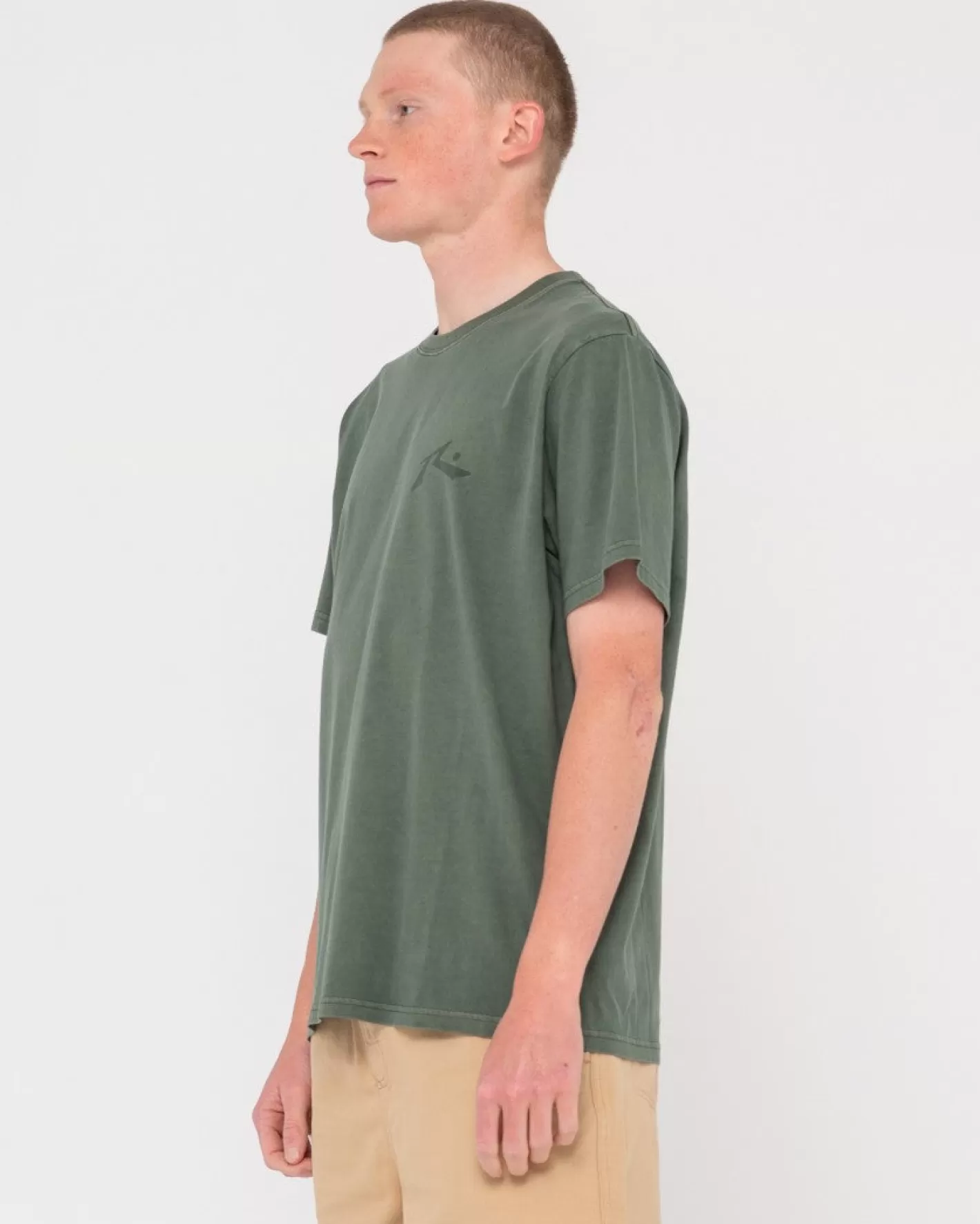 Hombre Rusty Camiseta De Manga Corta Con Lavado Comp