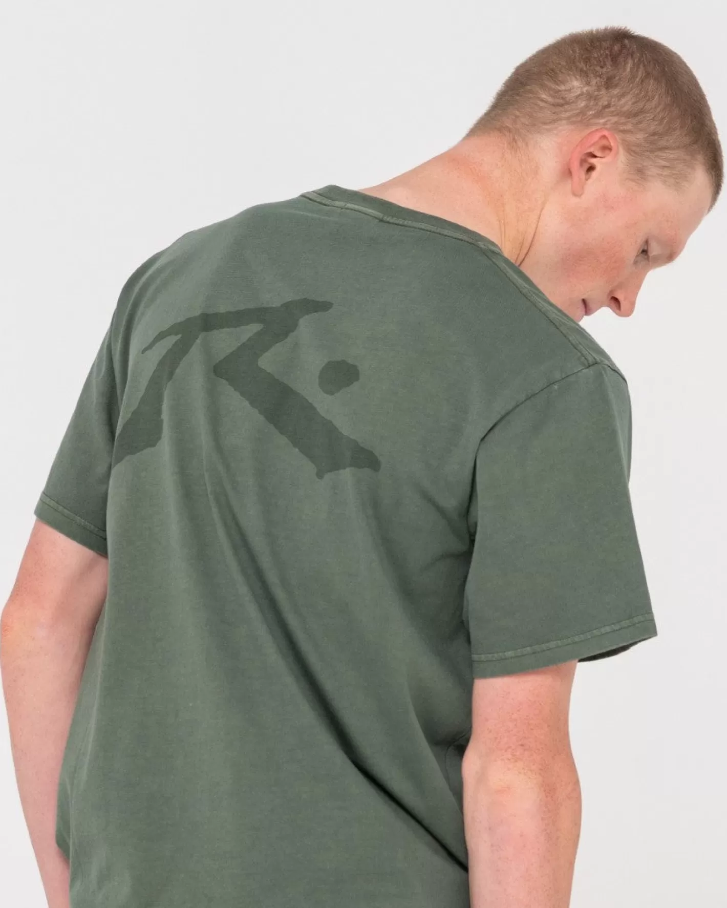 Hombre Rusty Camiseta De Manga Corta Con Lavado Comp