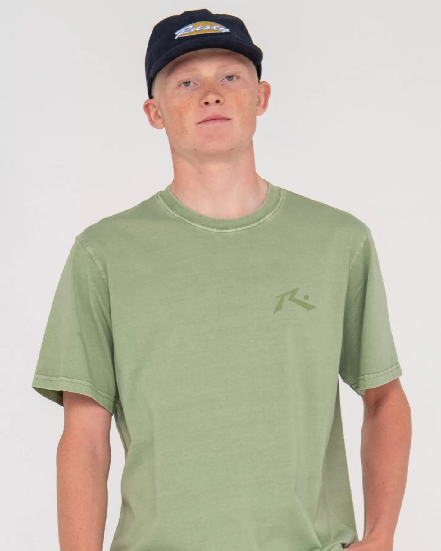 Hombre Rusty Camiseta De Manga Corta Con Lavado Comp