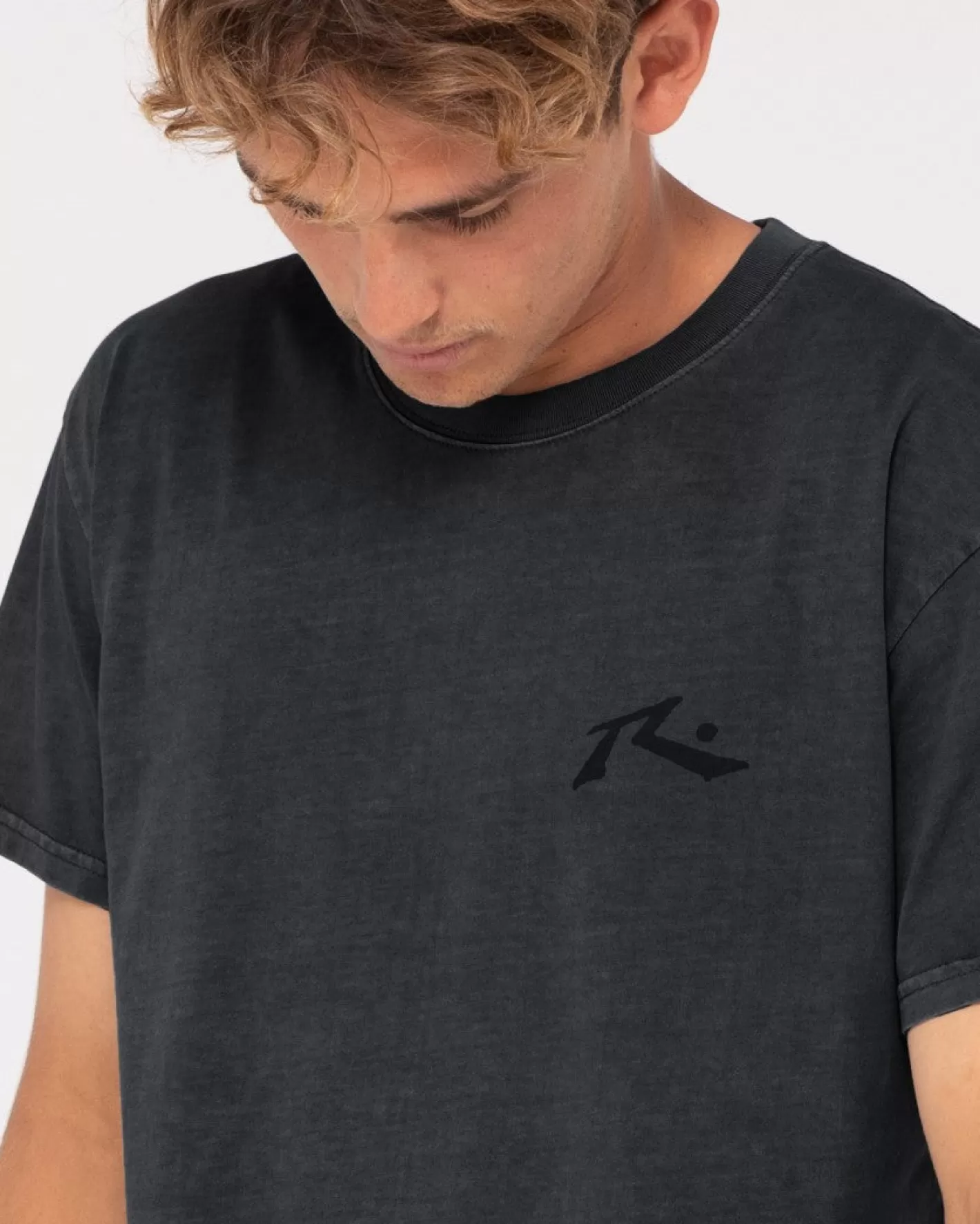 Hombre Rusty Camiseta De Manga Corta Con Lavado Comp