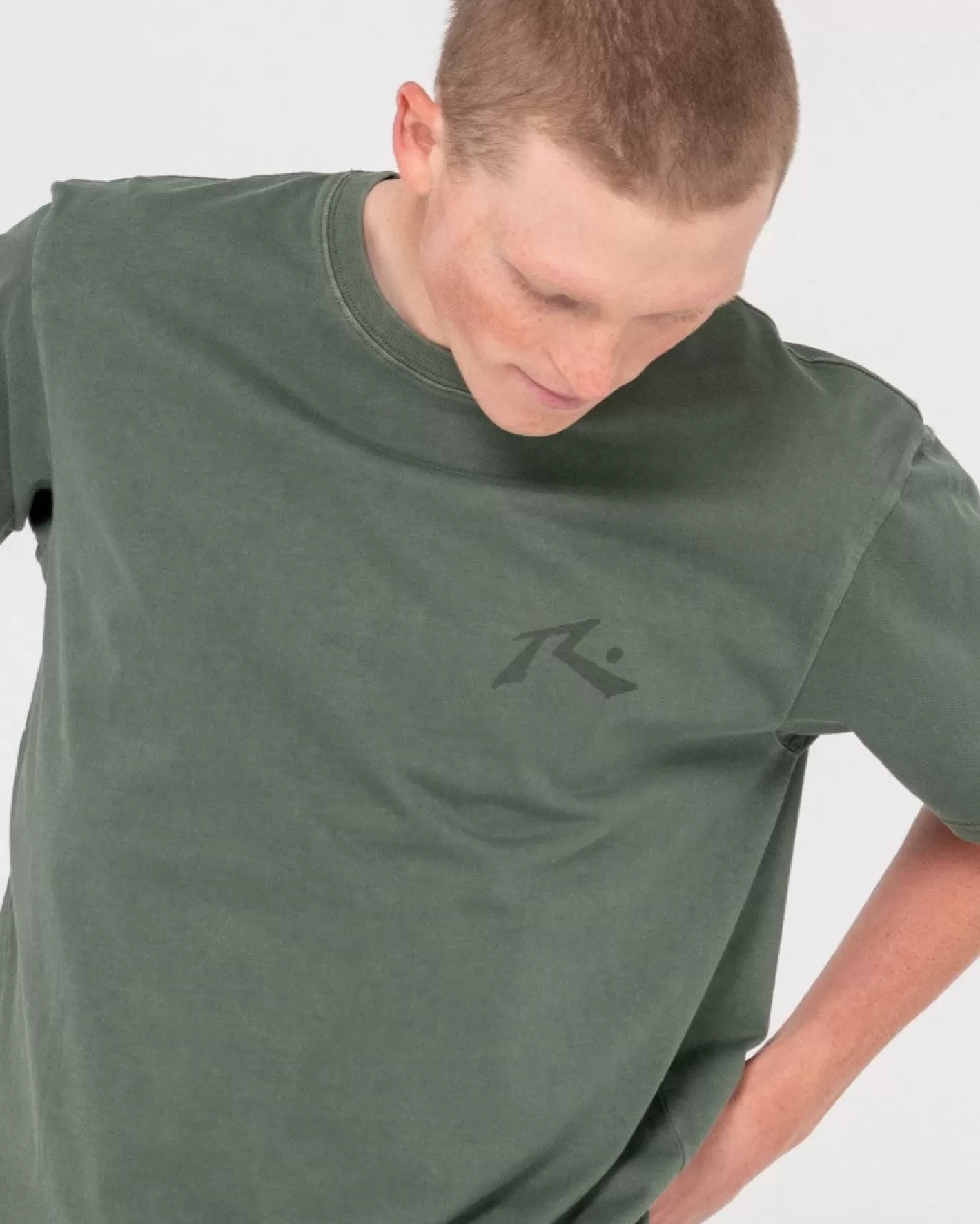 Hombre Rusty Camiseta De Manga Corta Con Lavado Comp