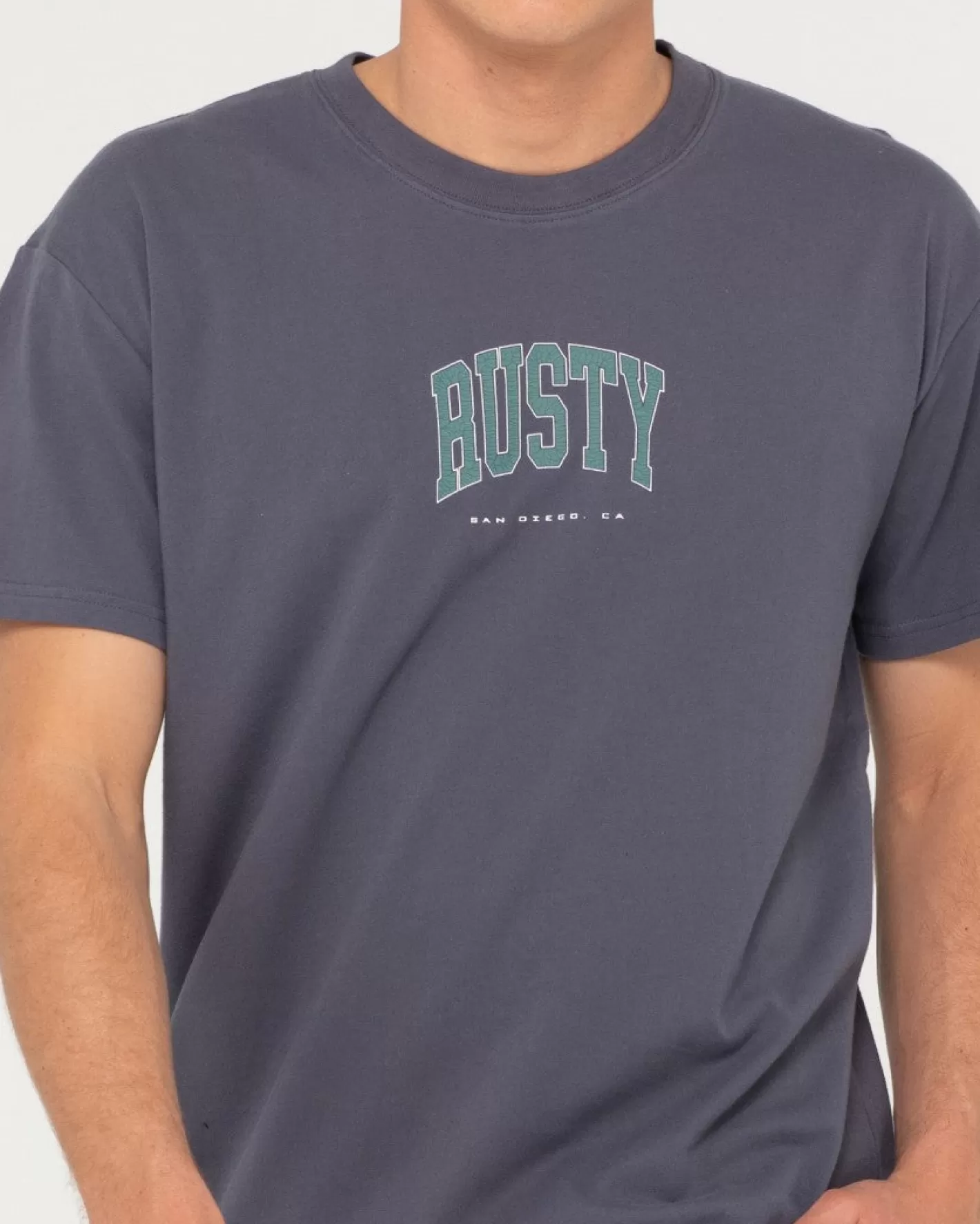 Hombre Rusty Camiseta De Manga Corta De Medio Tiempo