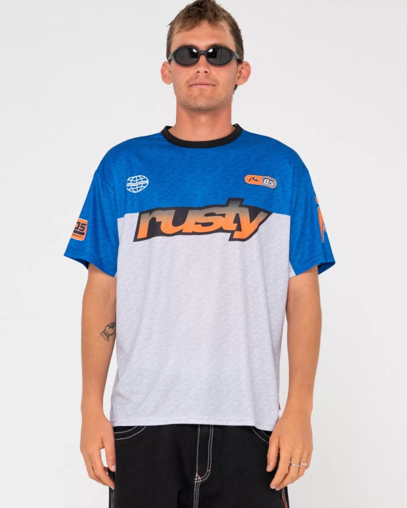 Hombre Rusty Camiseta De Motociclista Con Estampado Nine O Clock Nac