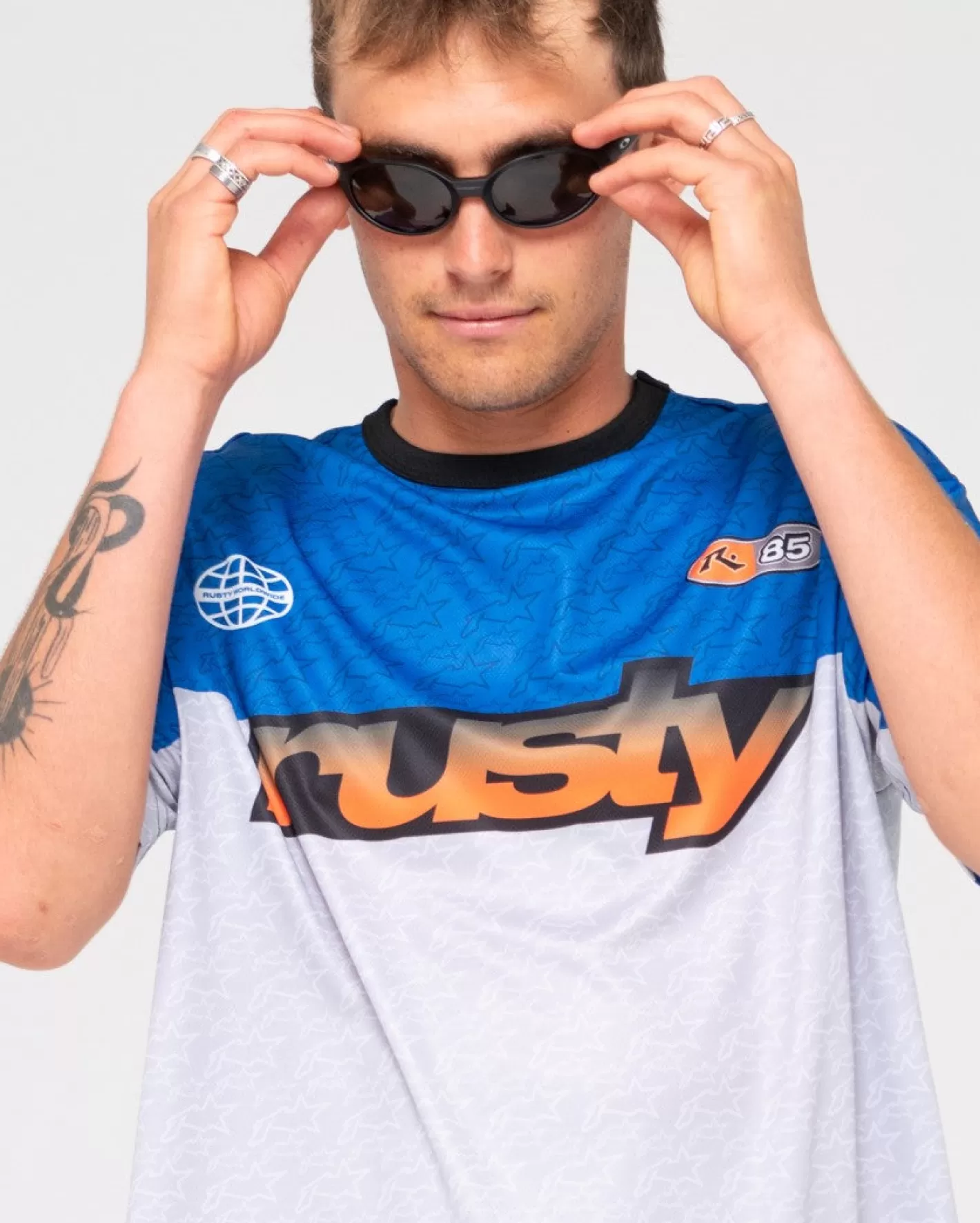 Hombre Rusty Camiseta De Motociclista Con Estampado Nine O Clock Nac