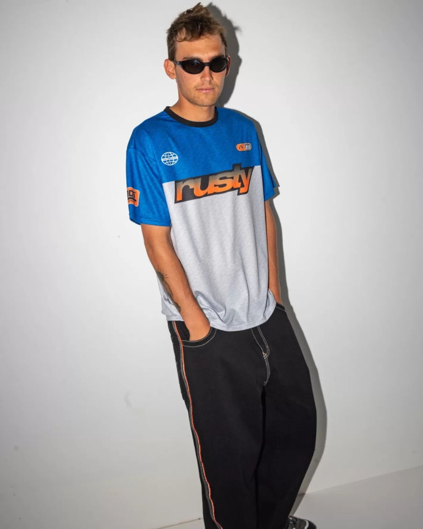 Hombre Rusty Camiseta De Motociclista Con Estampado Nine O Clock Nac