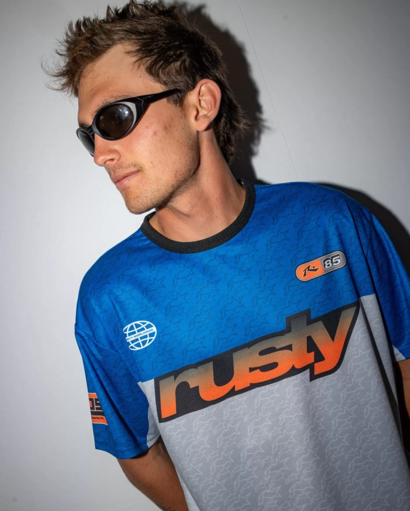 Hombre Rusty Camiseta De Motociclista Con Estampado Nine O Clock Nac