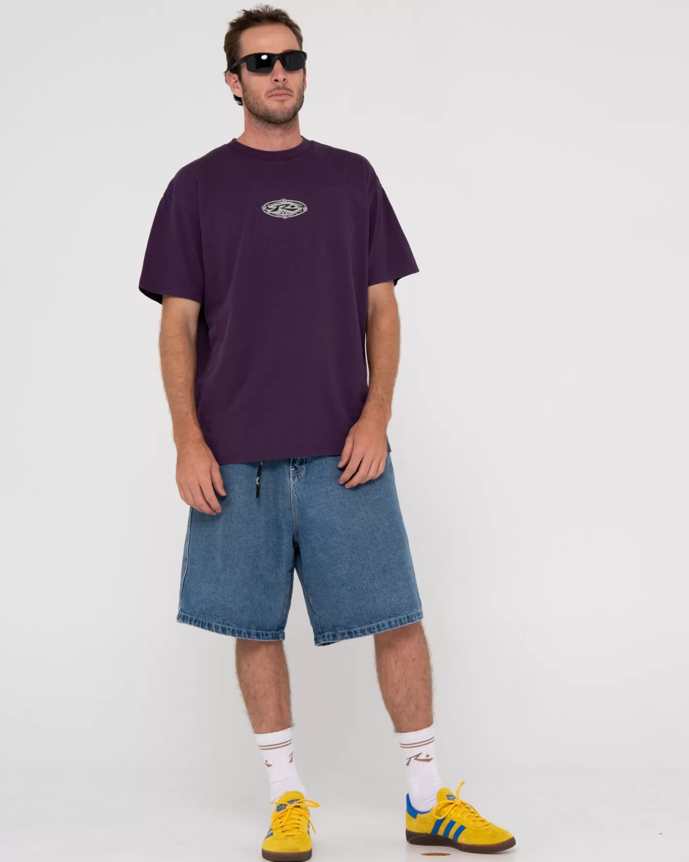 Hombre Rusty Camiseta Estampada De Manga Corta Extragrande Rodman