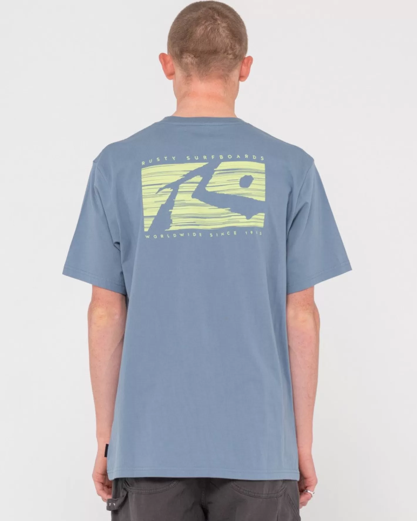 Hombre Rusty Camiseta Grafica De Manga Corta Con Lunares R