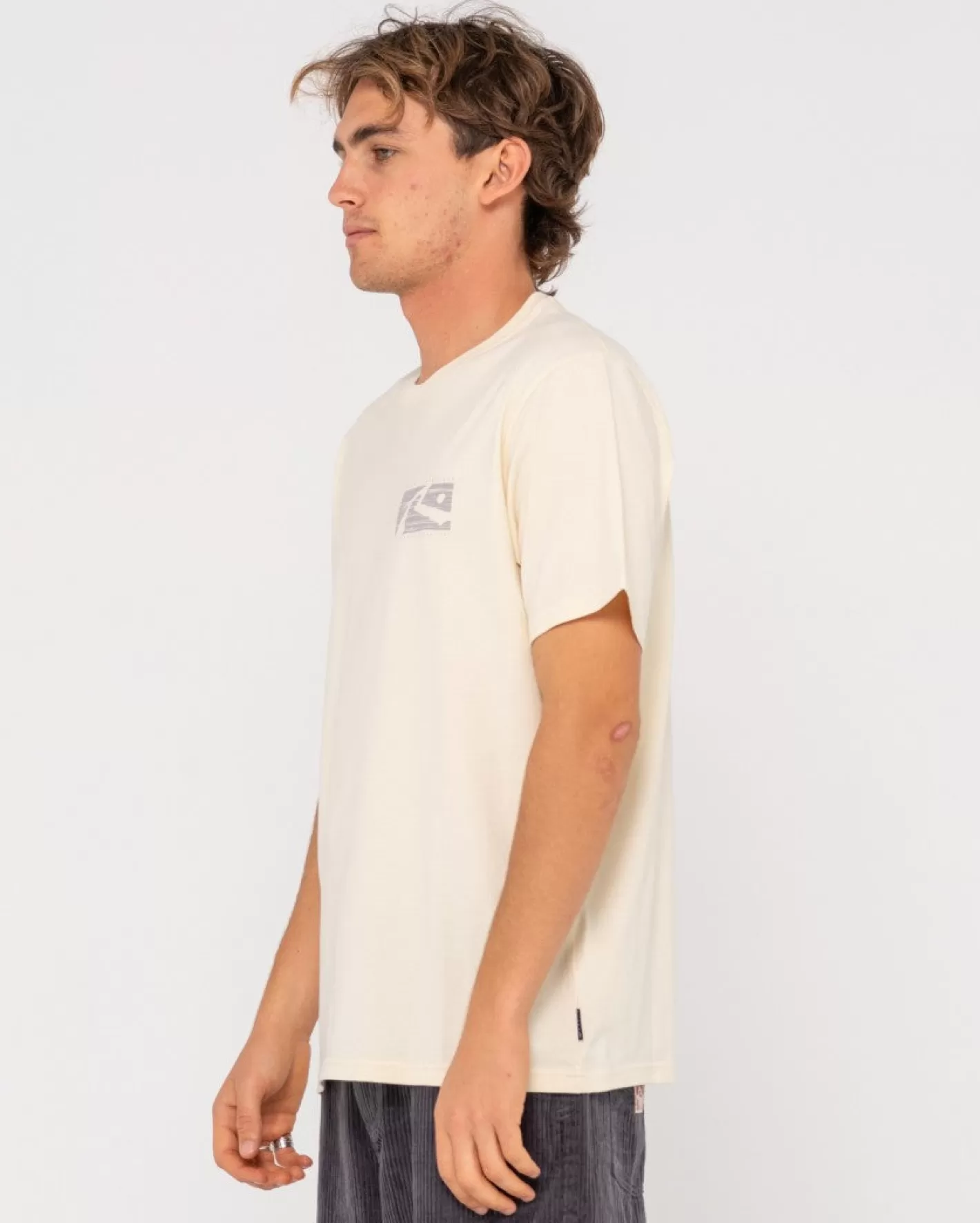 Hombre Rusty Camiseta Grafica De Manga Corta Con Lunares R