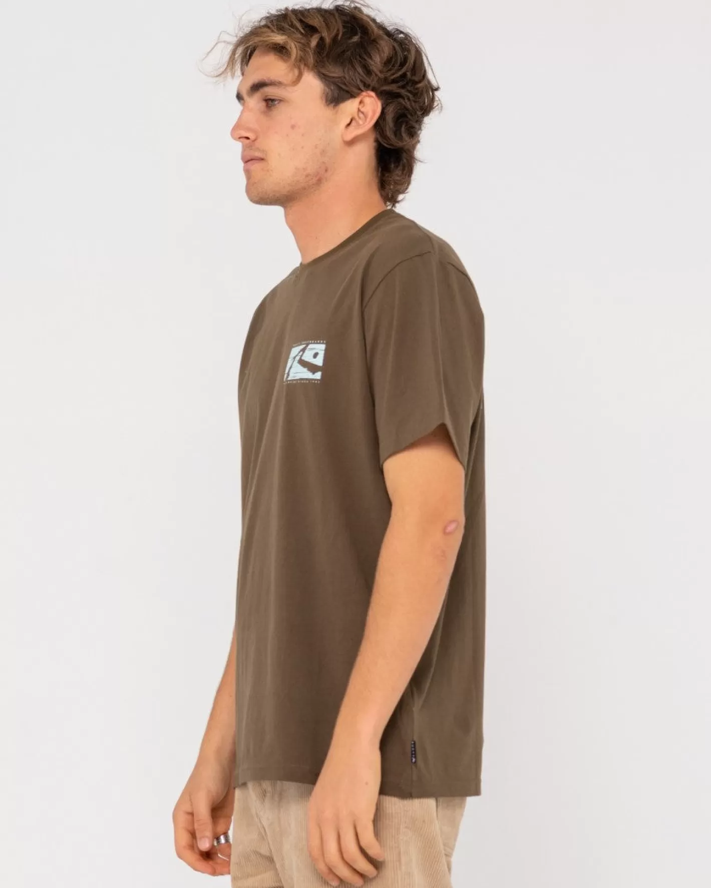 Hombre Rusty Camiseta Grafica De Manga Corta Con Lunares R