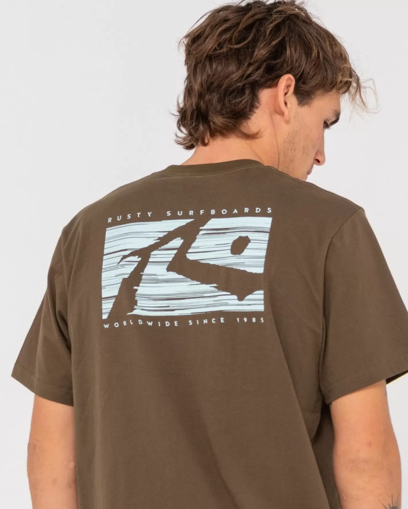 Hombre Rusty Camiseta Grafica De Manga Corta Con Lunares R