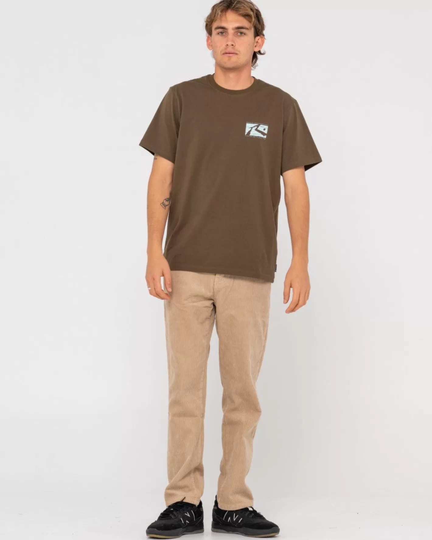 Hombre Rusty Camiseta Grafica De Manga Corta Con Lunares R