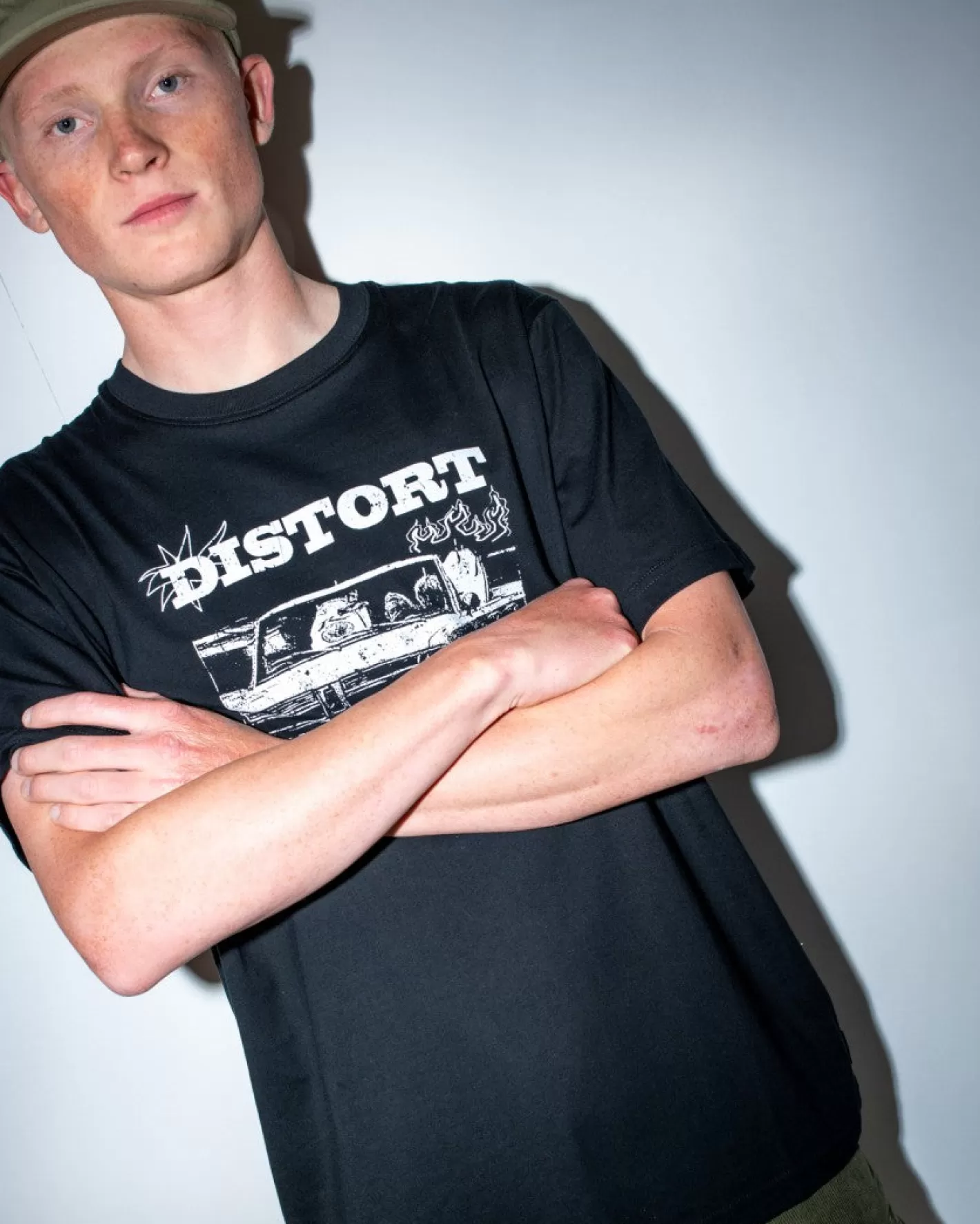 Hombre Rusty Camiseta Grafica De Manga Corta Distorsionar