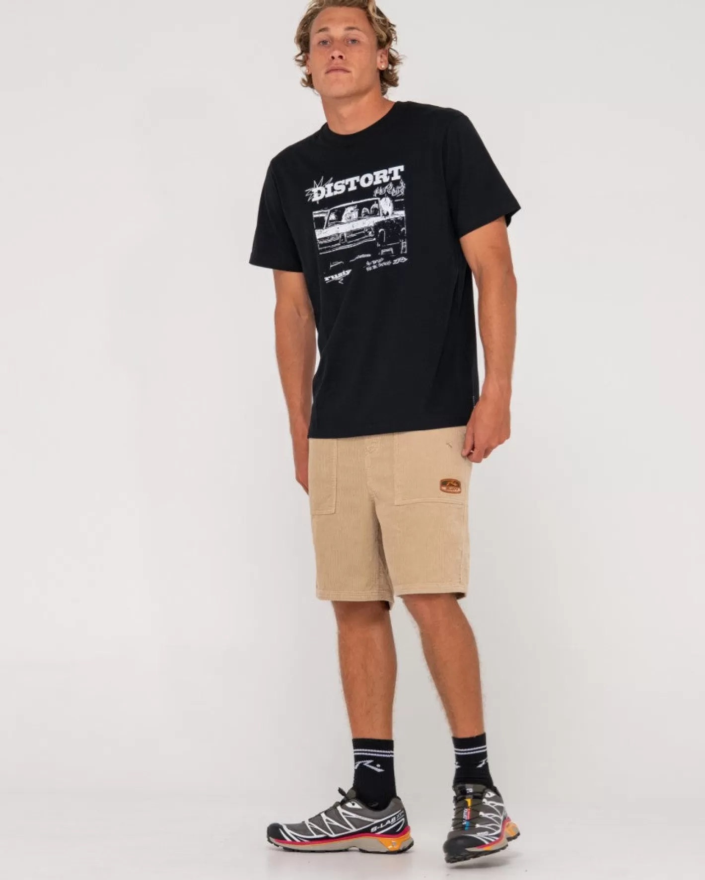 Hombre Rusty Camiseta Grafica De Manga Corta Distorsionar