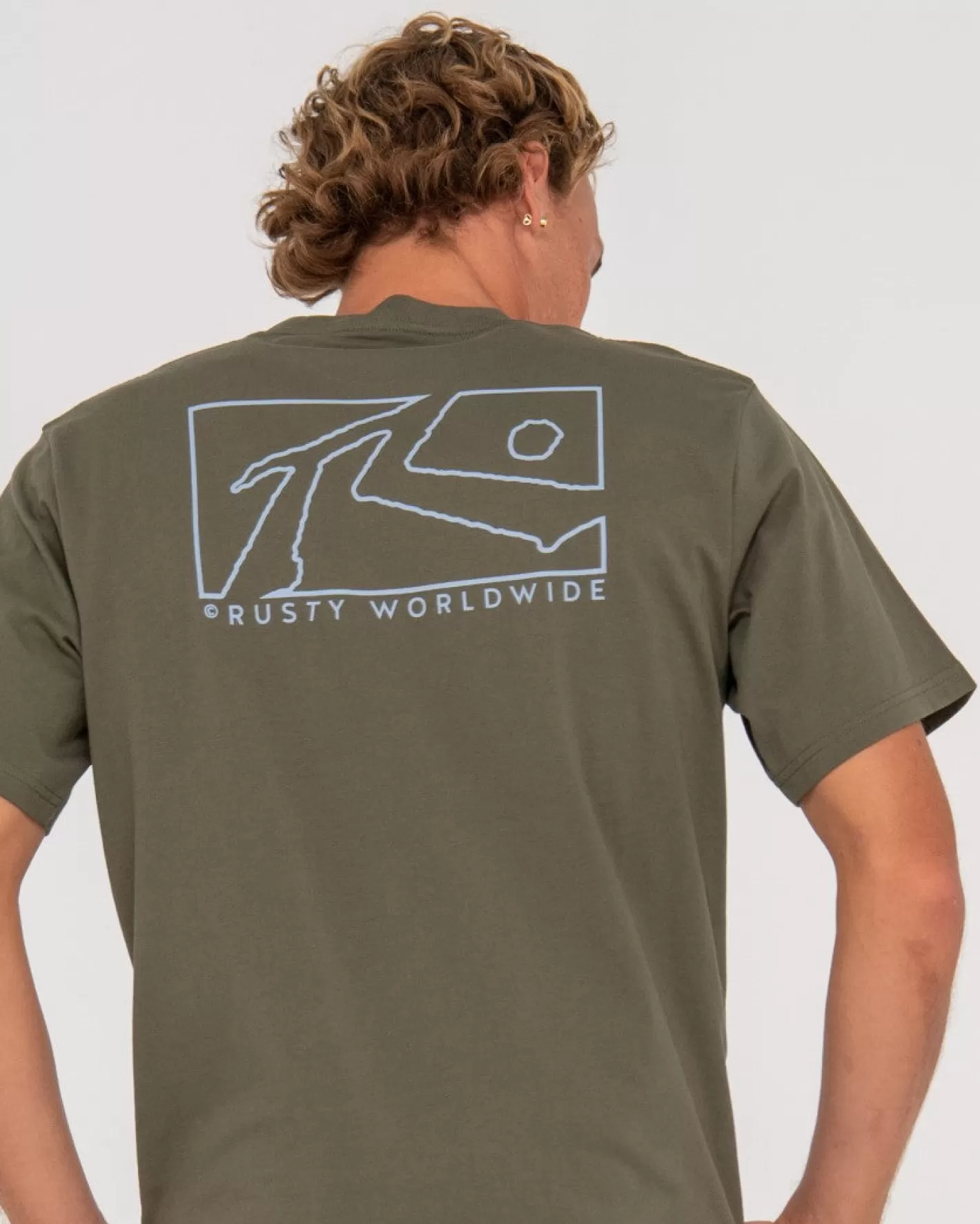 Hombre Rusty Camiseta Grafica De Manga Corta En Caja