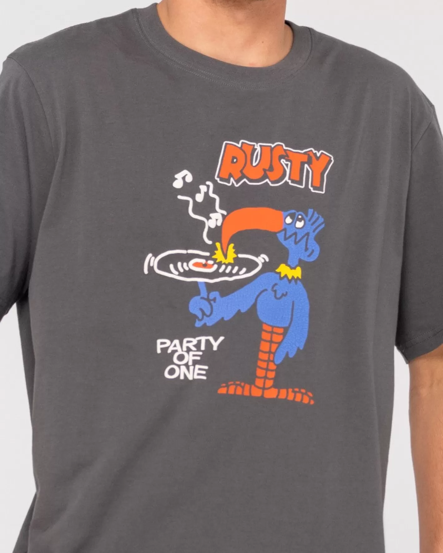 Hombre Rusty Camiseta Grafica De Manga Corta Party Of One