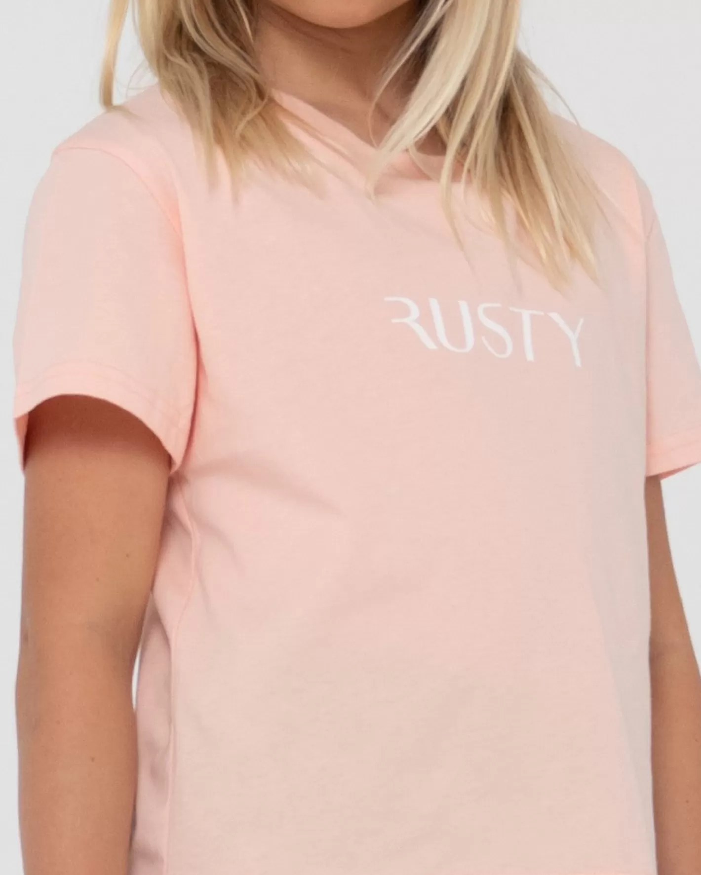 Niños Rusty Camiseta Holgada Con Grafico De La Firma Para Ninas