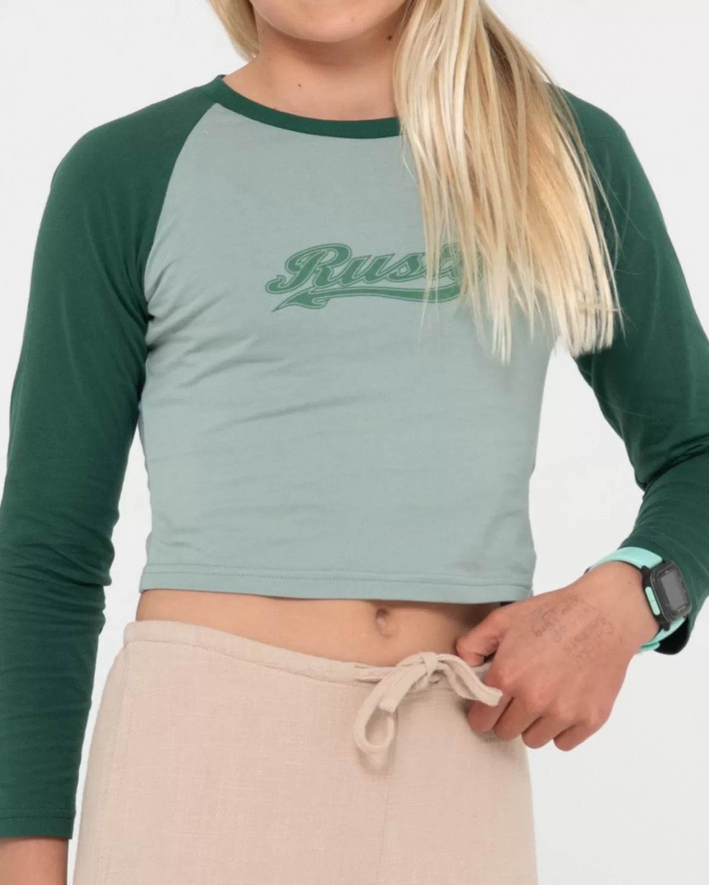 Niños Rusty Camiseta Norty De Manga Larga Raglan Para Bebe Ninas